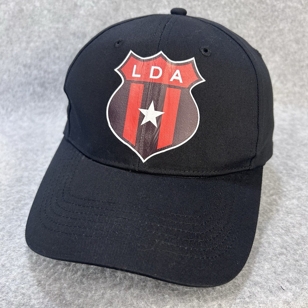 Liga Deportiva Alajuelense LDA Football Cap Black BIG Hook & Loop